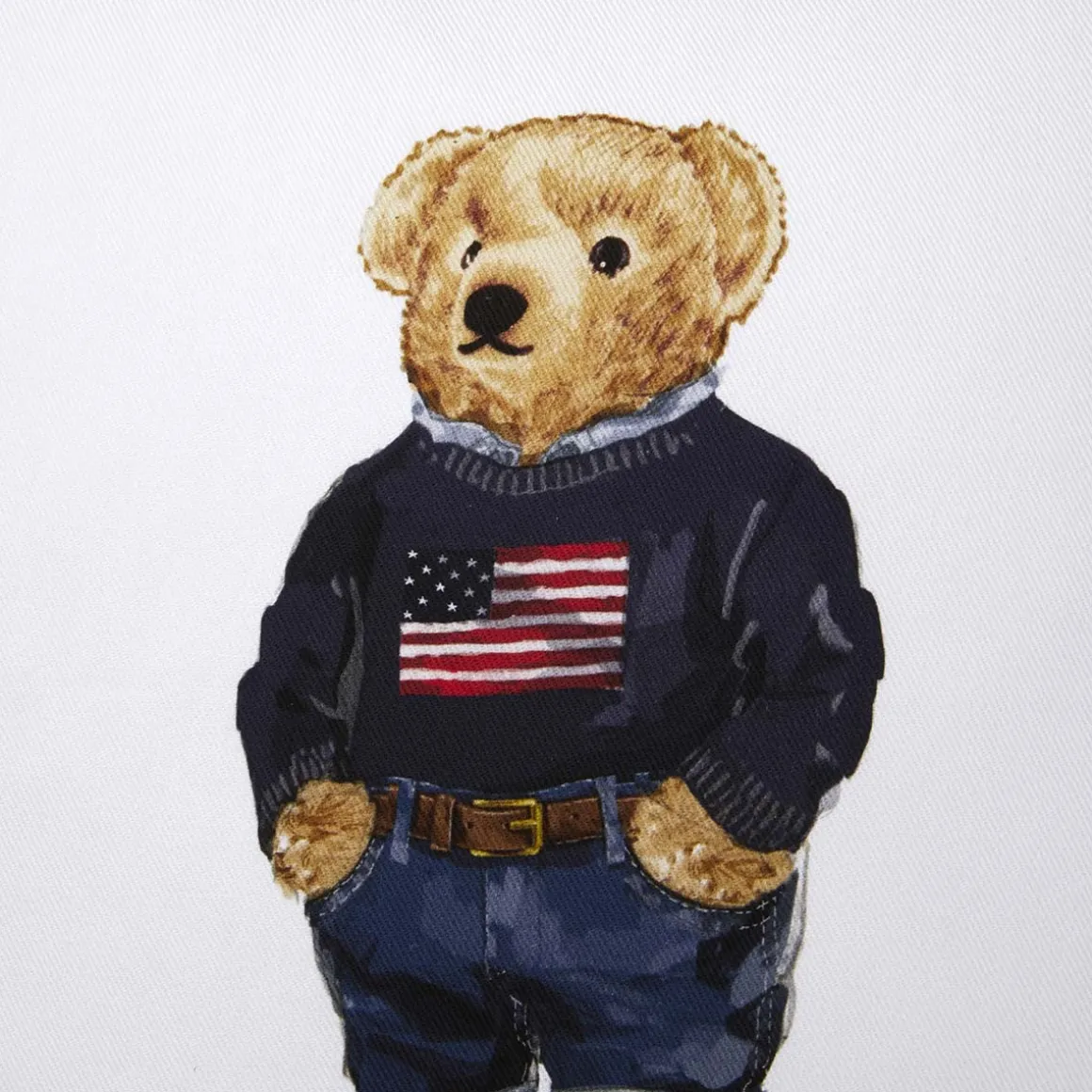 Yves Delorme Coussin Flag Sweater Bear- Coussins