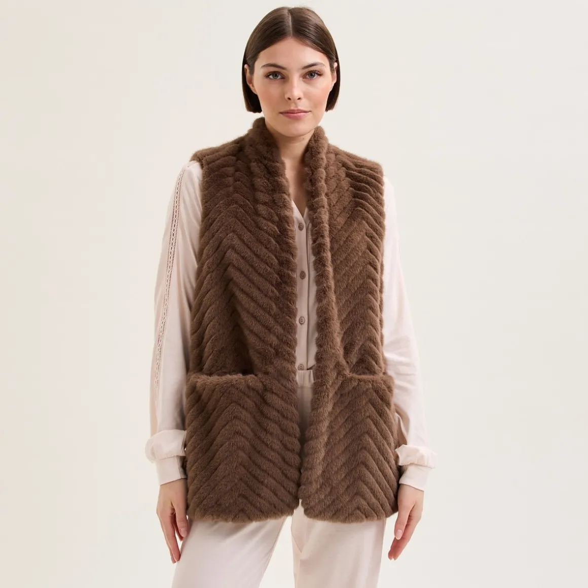 Yves Delorme Gilet long Joséphine- Hauts, Sweats, Vestes & Kimonos|Homewear & Loungewear