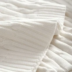Yves Delorme Plaid Cable- Plaids & Dessus De Lit