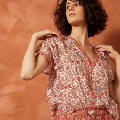 Yves Delorme Pyjama short Fleurs du désert- Pyjamas|Vêtements De Nuit
