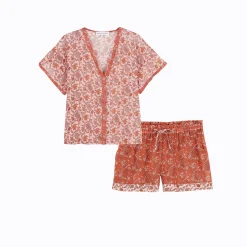 Yves Delorme Pyjama short Fleurs du désert- Pyjamas|Vêtements De Nuit