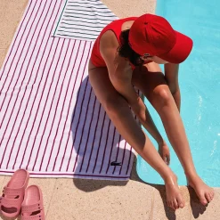 Yves Delorme Serviette de plage L Réversible- Draps De Plage